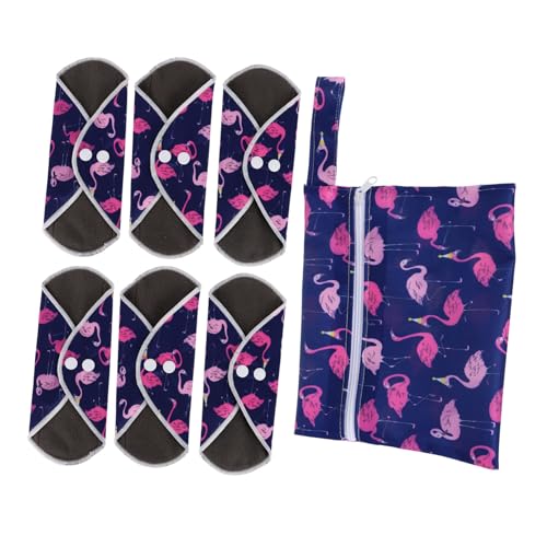 GALPADA Almohadillas Menstruales Reutilizables Bambú Talla S con Bolsa para Mujer de Lavables y Portátiles para Uso Diario