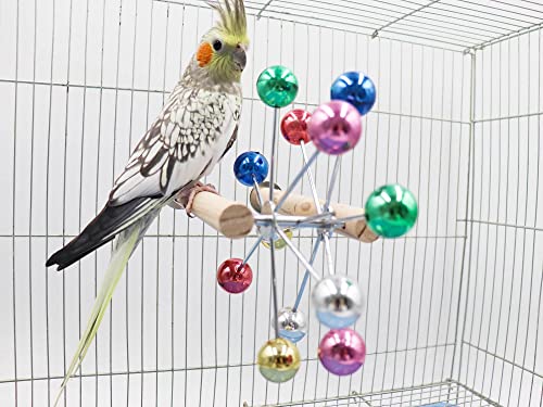 Oooct Bird Parrot Toys, Bird Chewing Toys, Colorful Bird Spinning Ball Toys, Bird Cage Accessory, Suitable For Bird Parrot Parakeet Cockatiel Love Birds Conure #TOP1