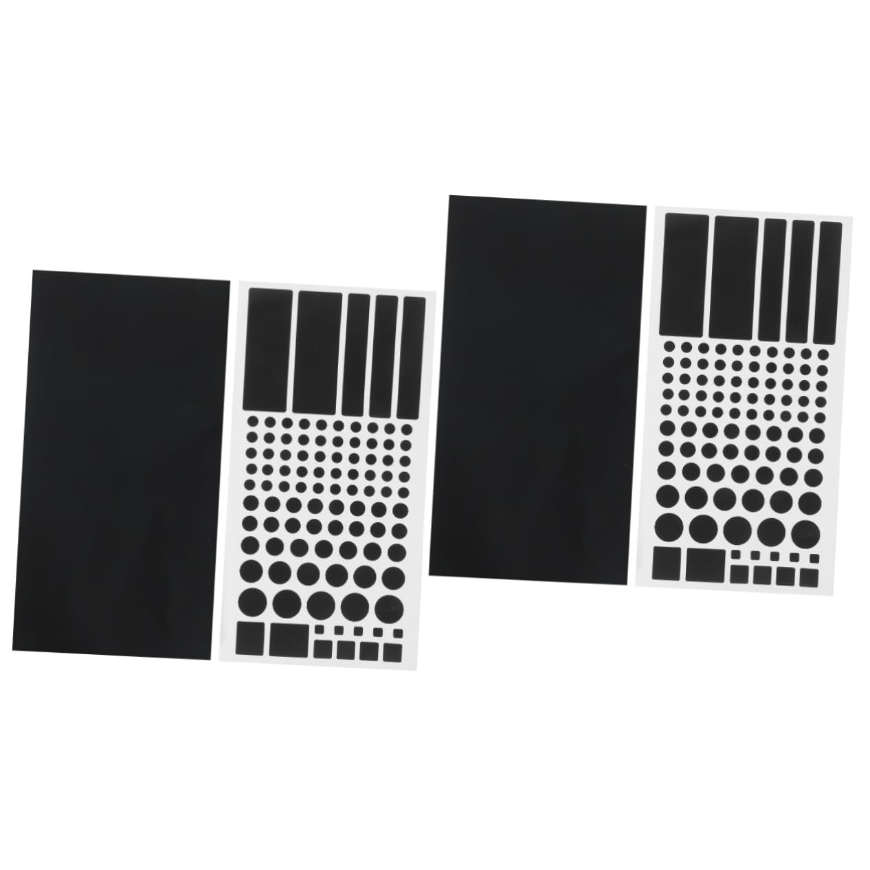 ULDIGI 4 Sheets LED Light Shielding Sticker Light Blocking Stickers Sunbed Light Dimming Stickers Day Night Blinds LED Film Screen Electronic Light Stickers UV PVC Self-Adhesive Black