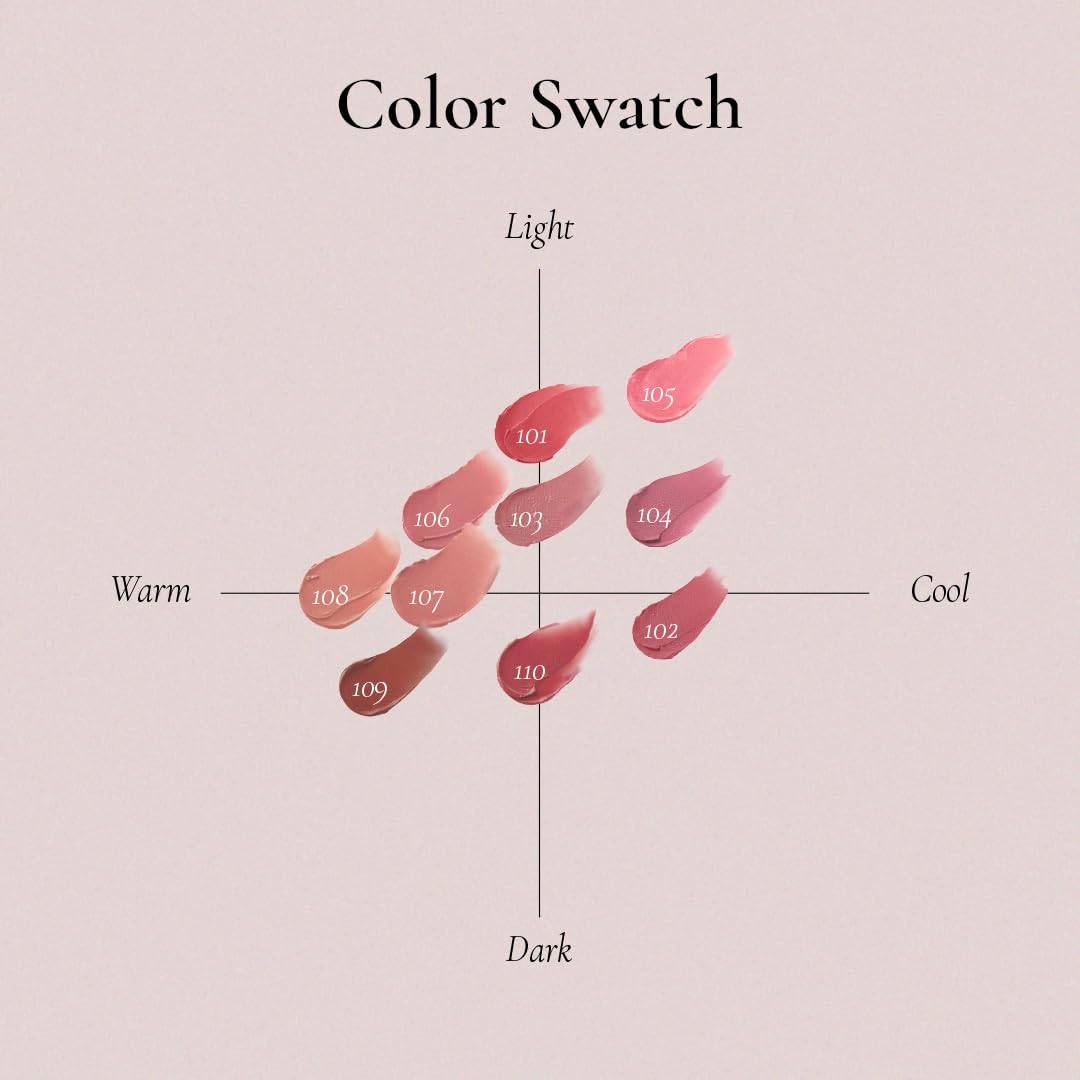 DINTO Blurring Lip Veil - Soft Velvet Blurry Matte Finish Lip Tint, Sheer Natural Coverage, Moisturizing Formula, Long Lasting, Vegan & Cruelty-Free (10 colors) (103 Fermata, 0.11 fl.oz.) - Image 4