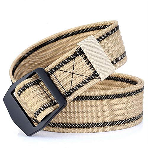 Ceinture homme métal réglable en nylon noir pour pantalon de travail