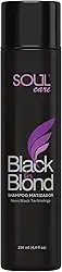 Shampoo Matizador Profissional Black Blond: 300ml - Para Cabelo Loiro e Grisalho Desamarelador Soul Care