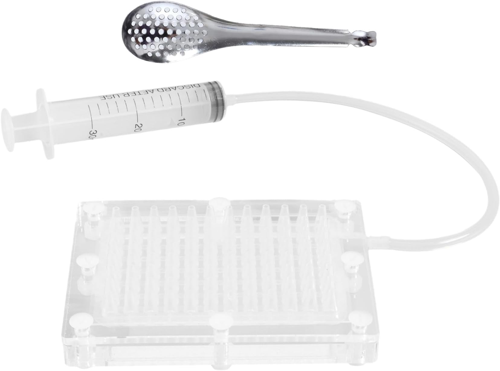 Kitche Caviar Maker Set Caviar Maker Box Roe Sauce Dispenser Strainer With Strainer Spoon And Syringe Type 1 One Size