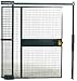 WireCrafters SD81010 840 Specs Slide Door Woven Wire Partition, Gray