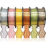1.75mm Silk PLA Filament 6 in 1 Bundle Pack, 6 Metallic Shiny Colors: Gold/Silver/Copper/Bronze/Coffee Gold/Rose Gold, Each Spool 250g, 6 Spools Packed, Total 1.5Kg 3D Printing Material MIKA3D
