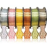 1.75mm Silk PLA Filament 6 in 1 Bundle Pack, 6 Metallic Shiny Colors: Gold/Silver/Copper/Bronze/Coffee Gold/Rose Gold, Each Spool 250g, 6 Spools Packed, Total 1.5Kg 3D Printing Material MIKA3D