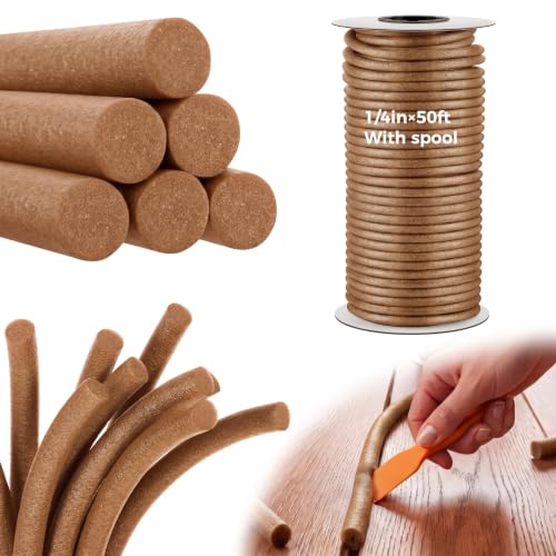 Image of MotiMind Foam Backer Rod for Gaps Joints,1 /4 Inch x 50 Ft,Brown,1 Roll | Caulk Saver Concrete Crack Filler, Weather Stripping Seal, Door Window Insulation, Backing Rod Expansion Joints