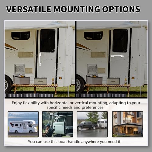 Image of TonGass (3 Pack, White All Weather Plastic Grab Handle for RV Trailer