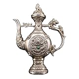  LAOJUNLU Un antico brocca di vino in rame massiccio e argento dorato con un drago a due lati intarsiato con pietre preziose bronzo antico collezione di gioielli solitari in stile tradizionale cinese