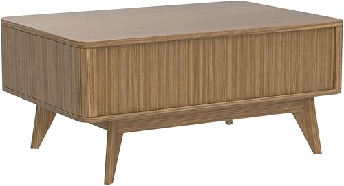 Miniatura 4 de mopio Brooklyn Lift Top Coffee Table for Living Room, Mid Century, Modern Farmhouse with Lifting Tabletop & Hidden Storage, Fluted Panel, Rising