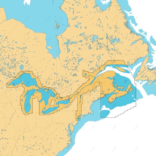 Image of C-MAP Reveal X - Great Lakes to Nova Scotia, Map Card for Marine GPS chartplotters