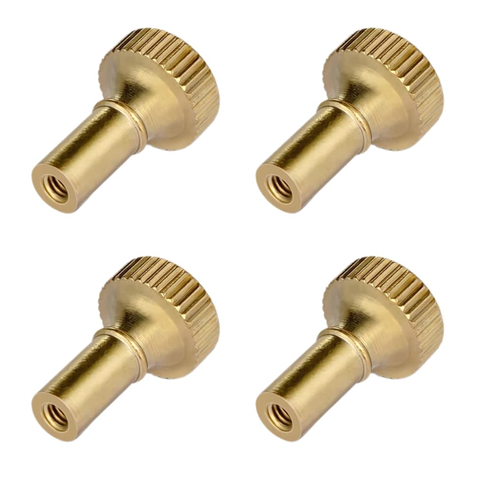 Pomoflexi Lamp Light Switch Knob Replacement, Brass Twist On/Off Switches 4pcs Standard Size