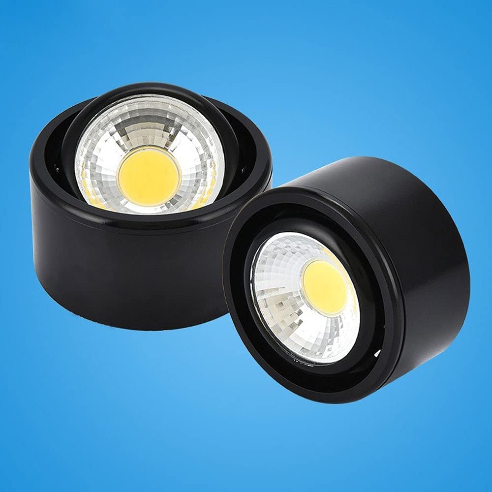 Spot de plafond LED 7W noir ajustable et orientable 4000K