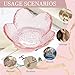 Gifts for Women Pink Flower Ring Dish Glass Jewelry Dish Jewelry Tray Cute Vanity Organizer Room Decor Aesthetic Nightstand Bathroom Decor Trinket Dish Ring Holder Dish Jewellery Tray Valentine's Gift