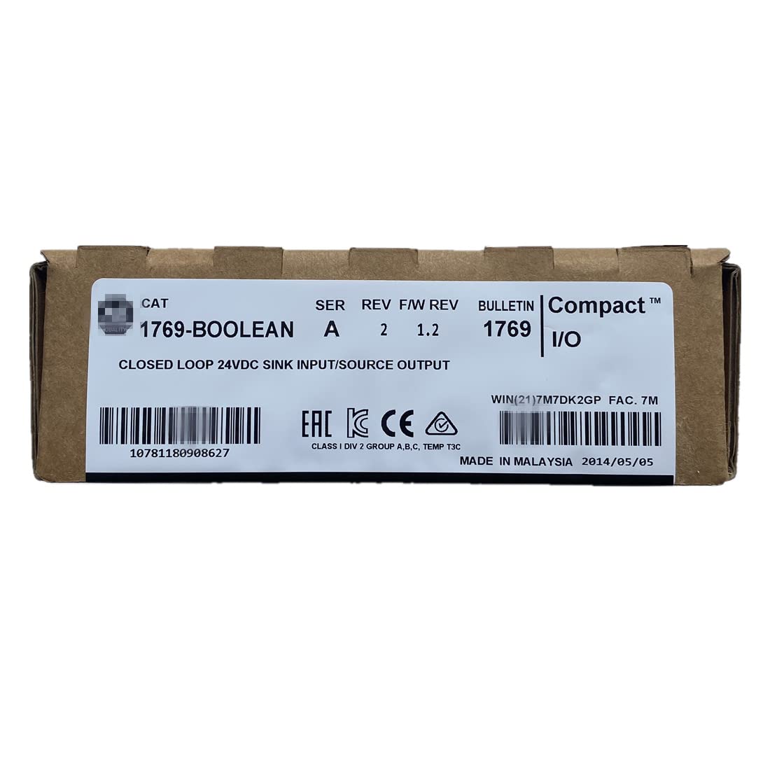 1769-BOOLEAN PLC Module Closed Loop 24VDC Sink Input/Source Output Sealed in Box 1 Year Warranty