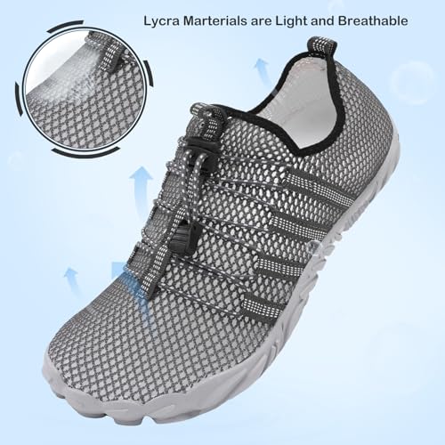 Image of L-RUN Barefoot Water Shoes Women Mens Aqua Sock Athletic Hiking Water Sports Shoes for Swim Beach Pool Sand Diving Walking