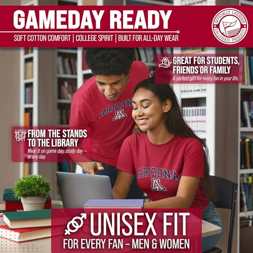 Image of NCAA Gameday Cotton T-Shirt for Men and Women | Officially Licensed NCAA Tee - Preshrunk Ring-Spun Cotton - Screen-Printed Team Logo