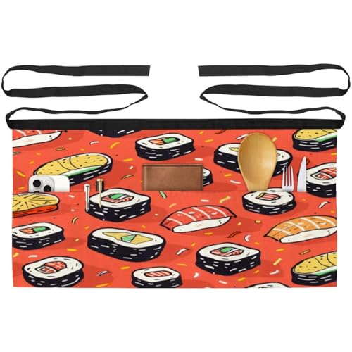 Tablier court de chef 3 poches pour restaurant nettoyage et cuisine