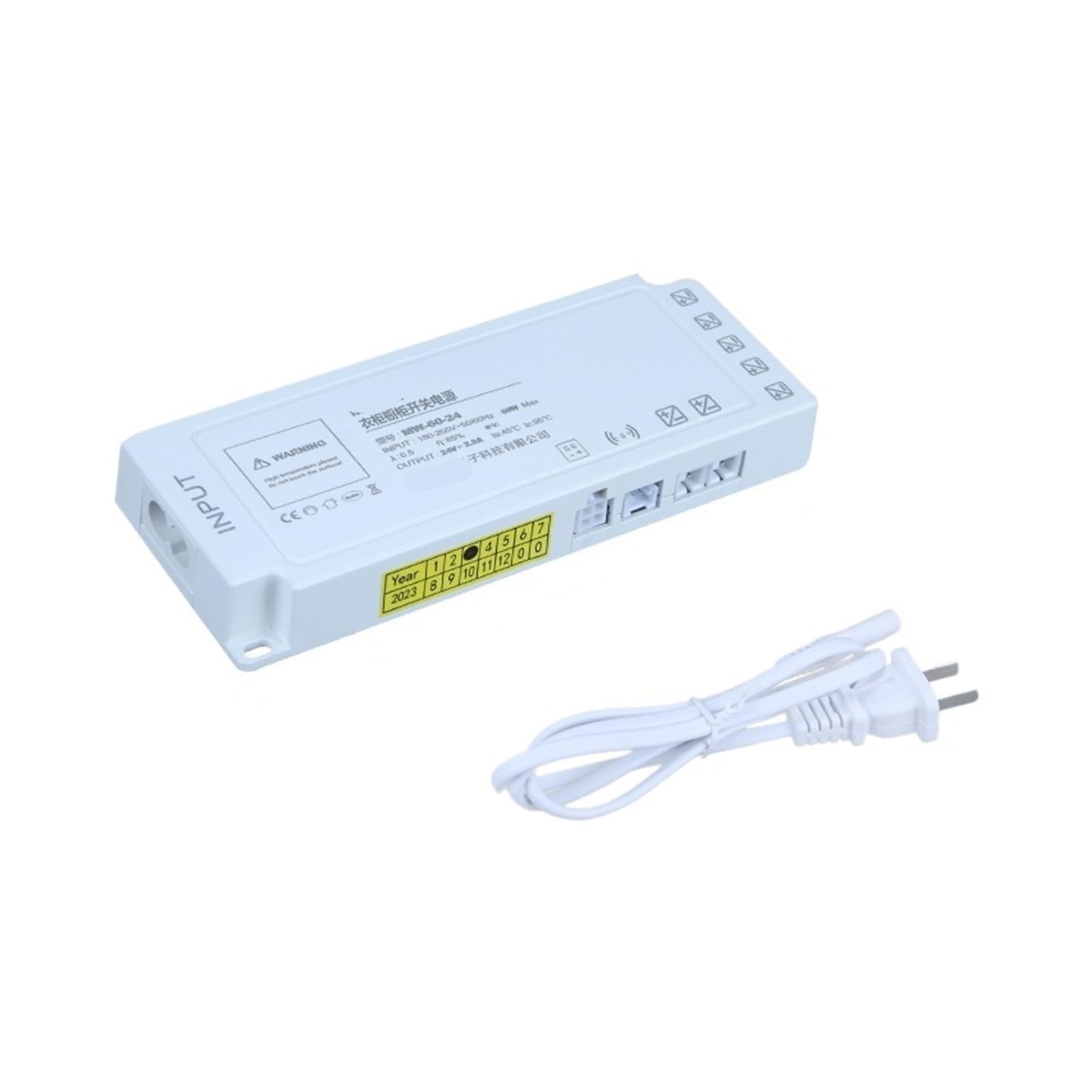 PWANUIGTE Cabinet Light Power Supply 24v with Wine Induction Control Interface 12V Wardrobe Transformer(24V 60W)