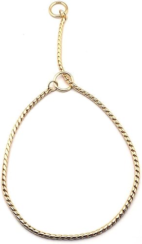 Miniatura 4 de Collar de cadena para perro, estrangulador, collar de serpiente para entrenamiento de mascotas, con eslabones pesados, longitud de 22 pulgadas,