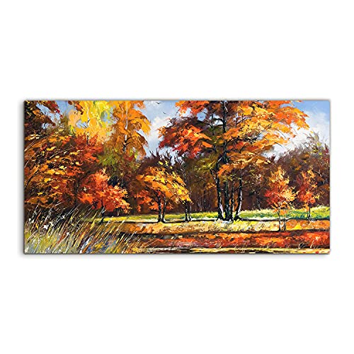 Tableau acrylique Coloray paysage d'automne 100x50cm art mural premium pour salon