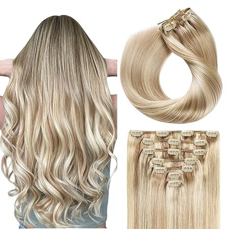 SUYYA Clip in Hair Extensions Real Human Hair