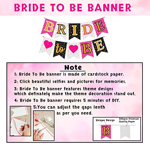 Image of Party Propz Pink Bride to Be Decoration- 37 Pcs Bride to Be Decoration Set Combo | Bachelorette Party Decorations | Bride to Be Banner | Bachelorette Party Props, Bride to Be Sash | Bride to Be Props