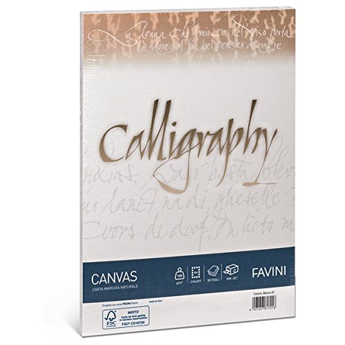 Calligraphy Canvas Ruvido Favini - bianco - A4 - 200 g - A690314 (conf.50)