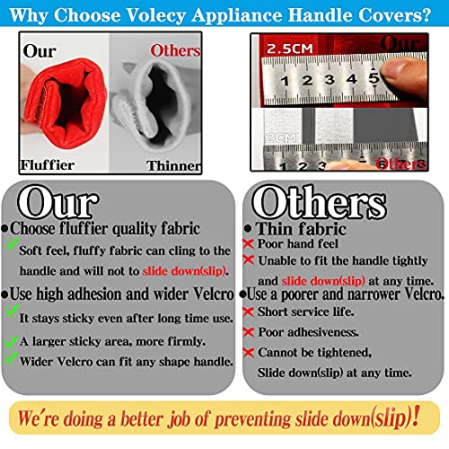 image for Volecy Refrigerator Door Handle Covers, Set of 6 Washable Decor Keep A