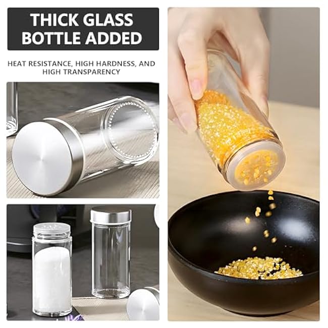 Stainless Steel Rotating Spice Rack for Countertop with 12/16/20 Spice Jars, Kitchen Spice Rack Set Seasoning Organizer Storage Containers for Cabinet (Medium)