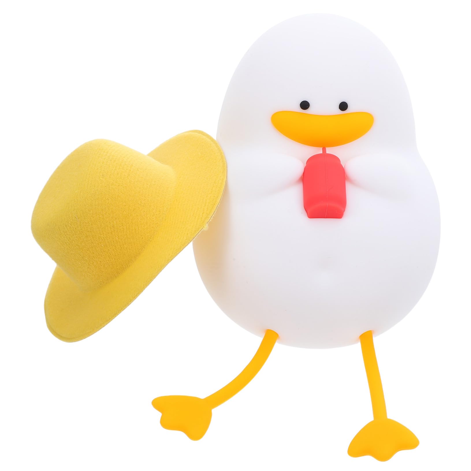 Sewroro Luz Nocturna LED Pato Amarillo de Silicona para Bebés