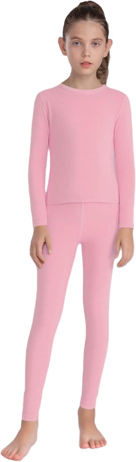 Hularka Kids Thermal Underwear Sets Boys Girls Warm Winter Base Layer Long Sleeve Tops and Leggings Set for Cold Weather