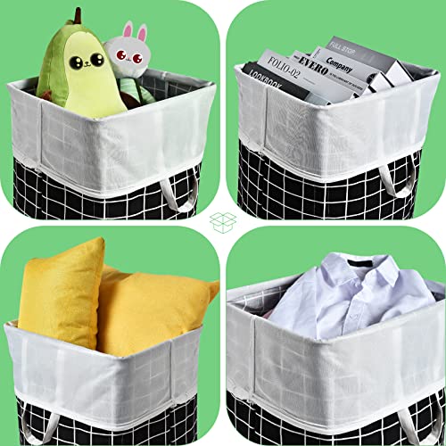 Otraki 78L Laundry Hamper Collapsible, Large Basket For Laundry Heavy Duty Linen Drawstring Laundry Basket Bags With Handle 4 Detachable Rods For Storage Dirty Clothes Shoes In Bedroom Dorm #TOP6