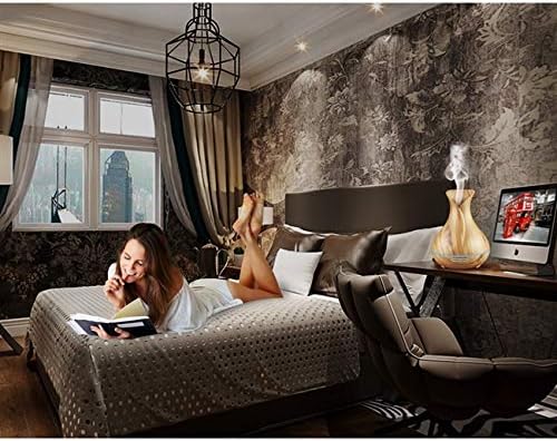 Essential Oil Diffuser Tulip Light Wood Diffuser LED Advanced Cool Mist Humidifier 14 Color LED Night Light - Our Best Wood Grain - Birthday Gifts & Housewarming Gifts