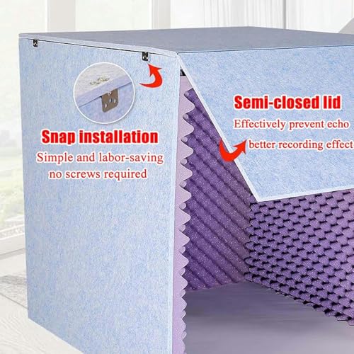 Protection contre absorption acoustique et cube isolant de bureau