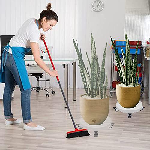 White Plant Stand With Wheels,Adjustable 15Inch To 20Inch Heavy Duty Plant Caddy 440Lbs Capacity Rolling Plant Stand With Casters For Large Potted Planter Round Plant Dolly Roller Base Tray Coaster… #TOP6
