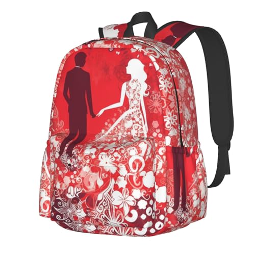 Travel Backpack for Women Men Silhouette of Love Casual Daypack Large Capacity Nurse Bag