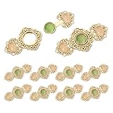Emballage Et Taille: Vous recevrez 10 pcs boutons de couture vintage à fleurs verts avec une taille combinée de 34 x 16mm / 1.34 x 0.63inch (L*W). L'image peut présenter une légère différence de couleur; veuillez vous référer au produit réel