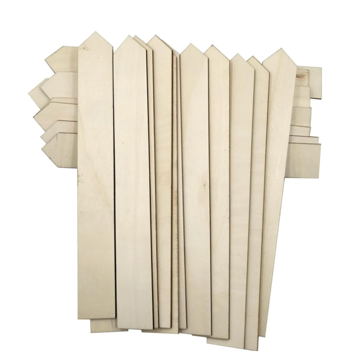 Lot de 100 Étiquettes de Piquet en Bois Rustiques 24x3 Cm pour Plantes, Longues Bandes pour Maison et Contenants de Jardin