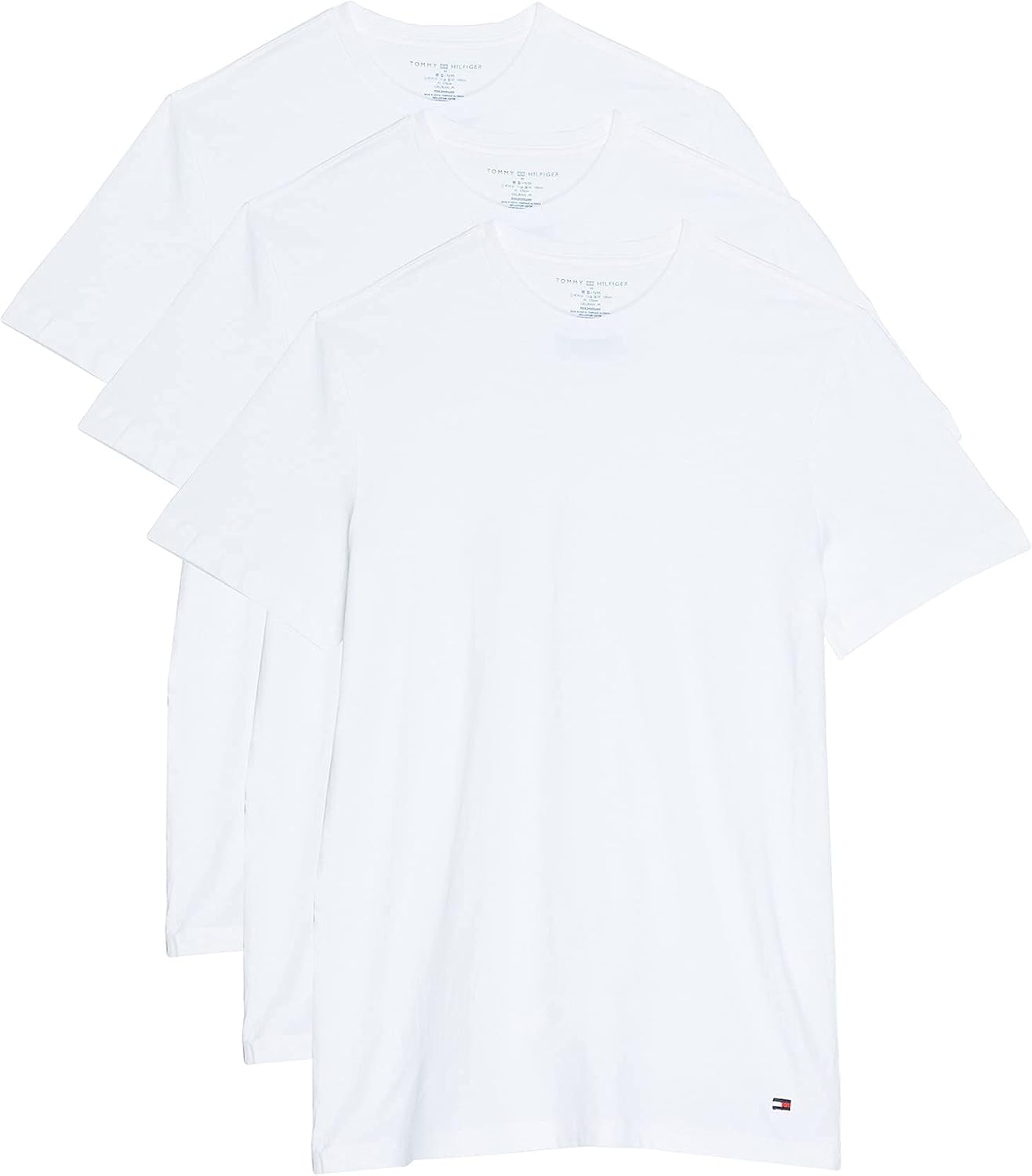 Tommy Hilfiger Cotton Classics Short Sleeve Crew Neck 3-Pack White 2XL