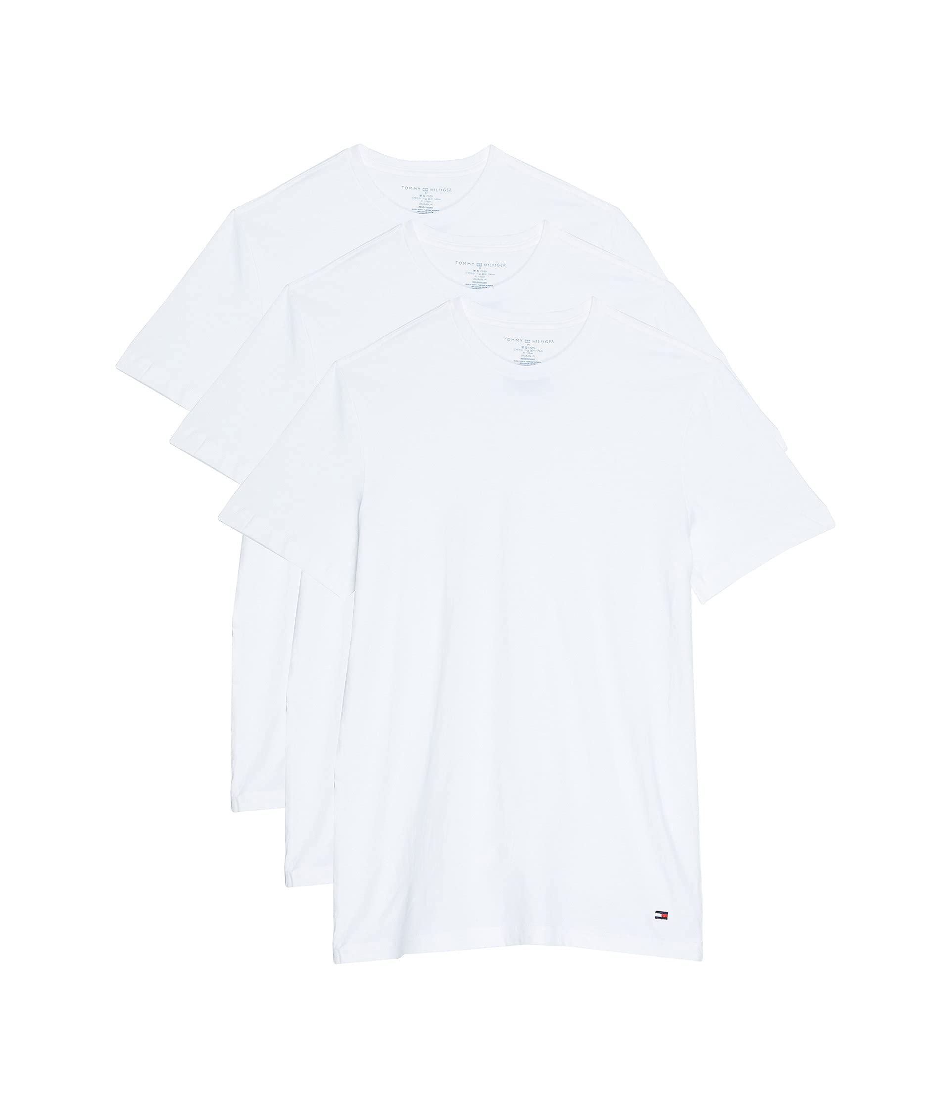 Tommy Hilfiger Mens Cotton Classics Crewneck Undershirts 3-Pack