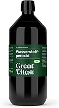 GreatVita Hydrogen Peroxide, Pack of 1 (1 x 1000 ml), 3% Solution, High Purity Quality, No Stabiliser, Versatile for Household and Technical Applications
