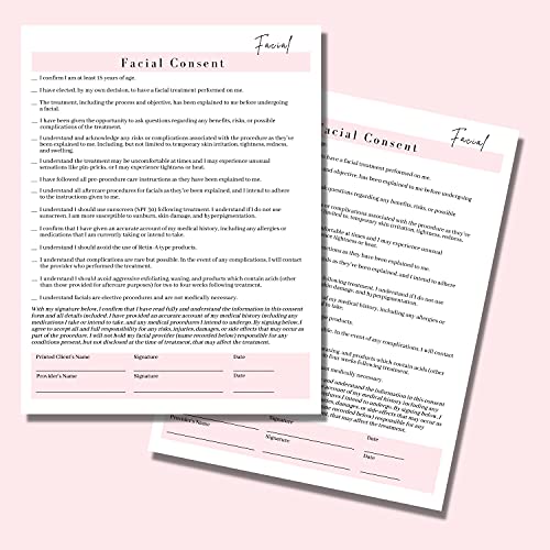 Formulario de consentimiento facial para organizar centros de belleza 3