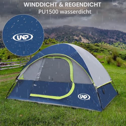 UNP Camping Zelt 2 Personen - Zelt 3 Personen, Ultraleicht Kuppelzelte – Ansicht 6