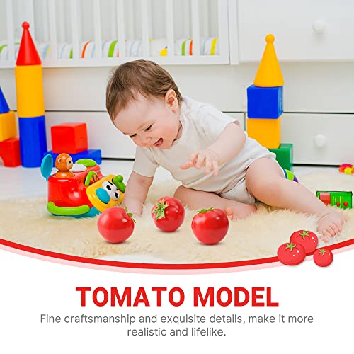 Luckforest Artificial Tomatoes, 8Pcs Simulation Tomatoes Fake Fruit Vegetable For Home Kitchen Party Decor Photography Props #TOP5