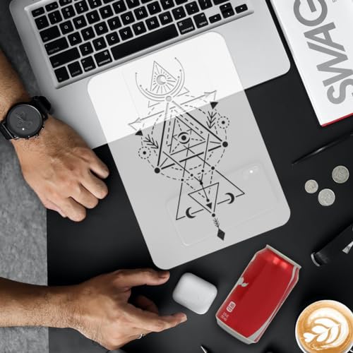 FINGERINSPIRE Sacred Geometry Stencil for Painting 21x29.7cm Large Geometric Figures Drawing Template Hollowed Sun Moon Eye Painting Stencil Reusable Religion Theme Template for Home Decoration - Image 3
