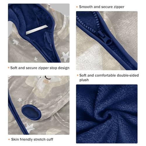 Sleepy Star Girls Fleece Jacket Girls Fall Jacket Girls Zip Up Hoodie Girls Sherpa Jacket 2-10T3