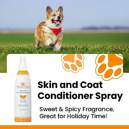 Scented Dog Coat Spray – Cleansing, Conditioning, Moisturizing – Toxin Free, Healthy Ingredients – Aromatic Grooming Puppy Spray – Loosens Knots, Tangles – 4.5 Oz., Orange Nutmeg Vetiver Scented Dog Coat Spray – Cleansing, Conditioning, Moisturizing – Toxin Free, Healthy Ingredients – Aromatic Grooming Puppy Spray – Loosens Knots, Tangles – 4.5 Oz., Orange Nutmeg Vetiver