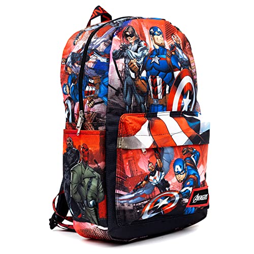 Wondapop Disney Marvel Avengers Captain America 17" Full Size Nylon Backpack2