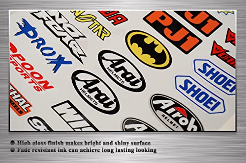 Kungfu Graphics Micro Sponsor Logo Racing Sticker Sheet Universal (7.2X 10.2 inch), MSS(39)